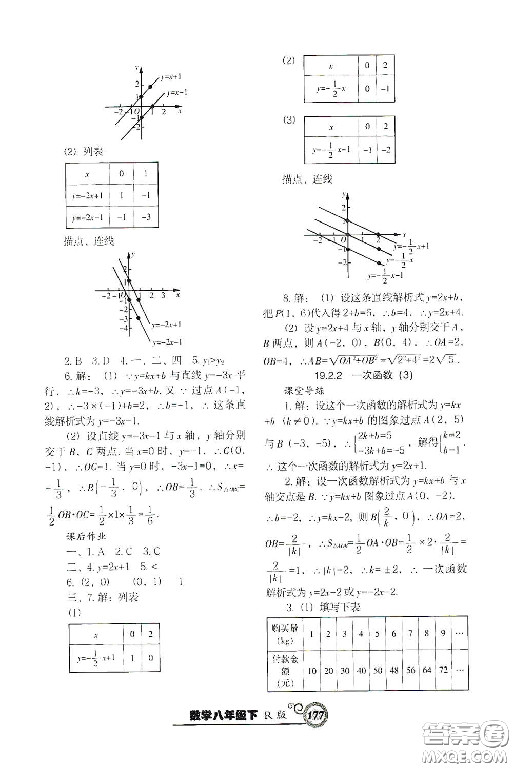 遼寧教育出版社2021尖子生新課堂課時作業(yè)八年級數(shù)學下冊人教版答案