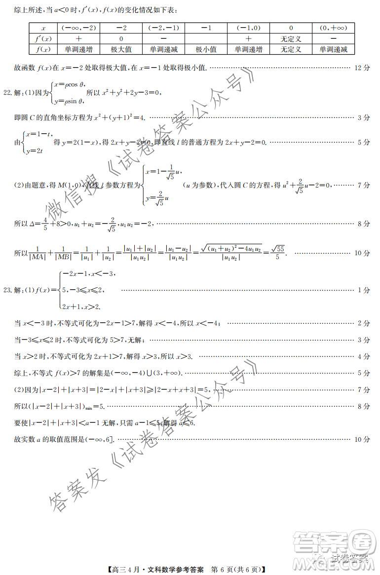 2021年九師聯(lián)盟高三4月聯(lián)考理科數(shù)學(xué)試題及答案