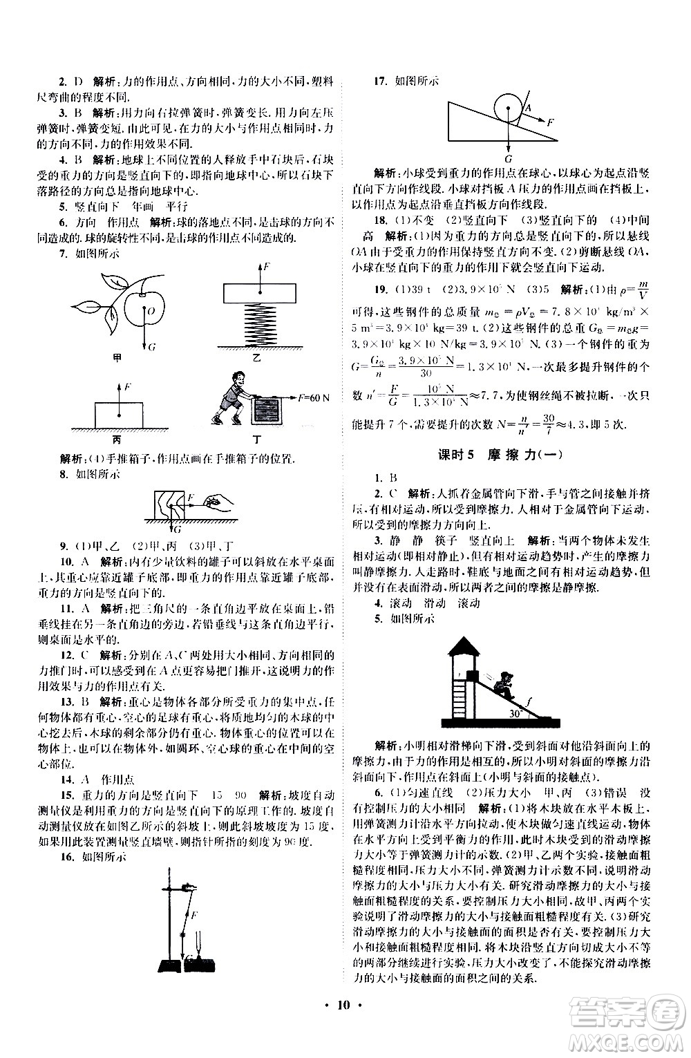 江蘇鳳凰科學(xué)技術(shù)出版社2021初中物理小題狂做提優(yōu)版八年級(jí)下冊(cè)蘇科版答案