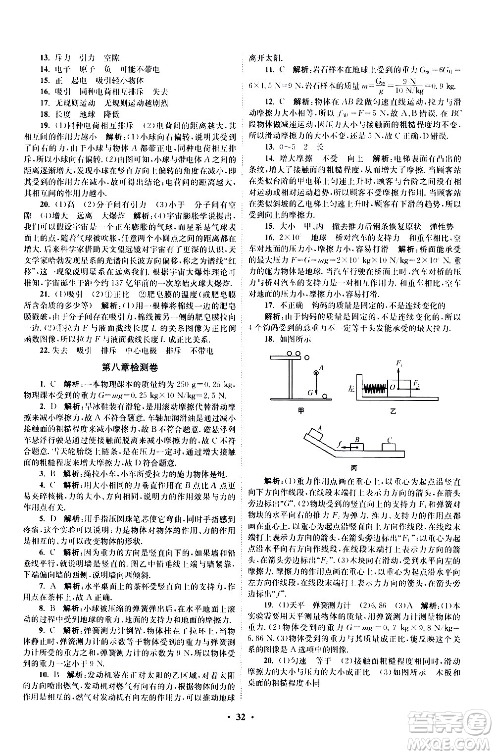 江蘇鳳凰科學(xué)技術(shù)出版社2021初中物理小題狂做提優(yōu)版八年級(jí)下冊(cè)蘇科版答案