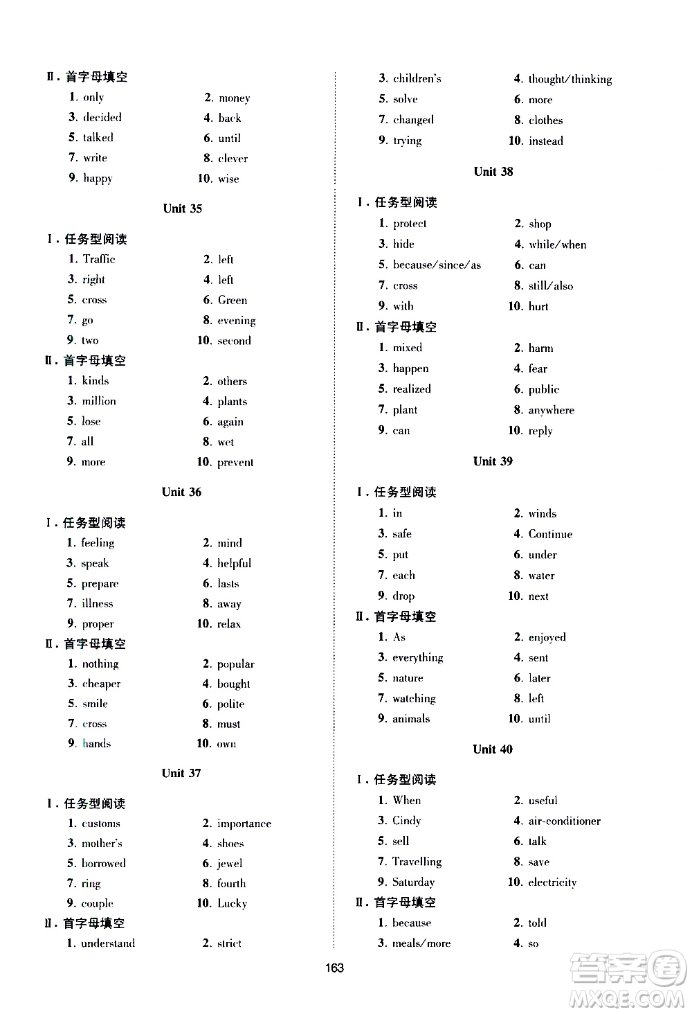 江蘇鳳凰科學技術出版社2021中考英語小題狂做提優(yōu)版通用版答案