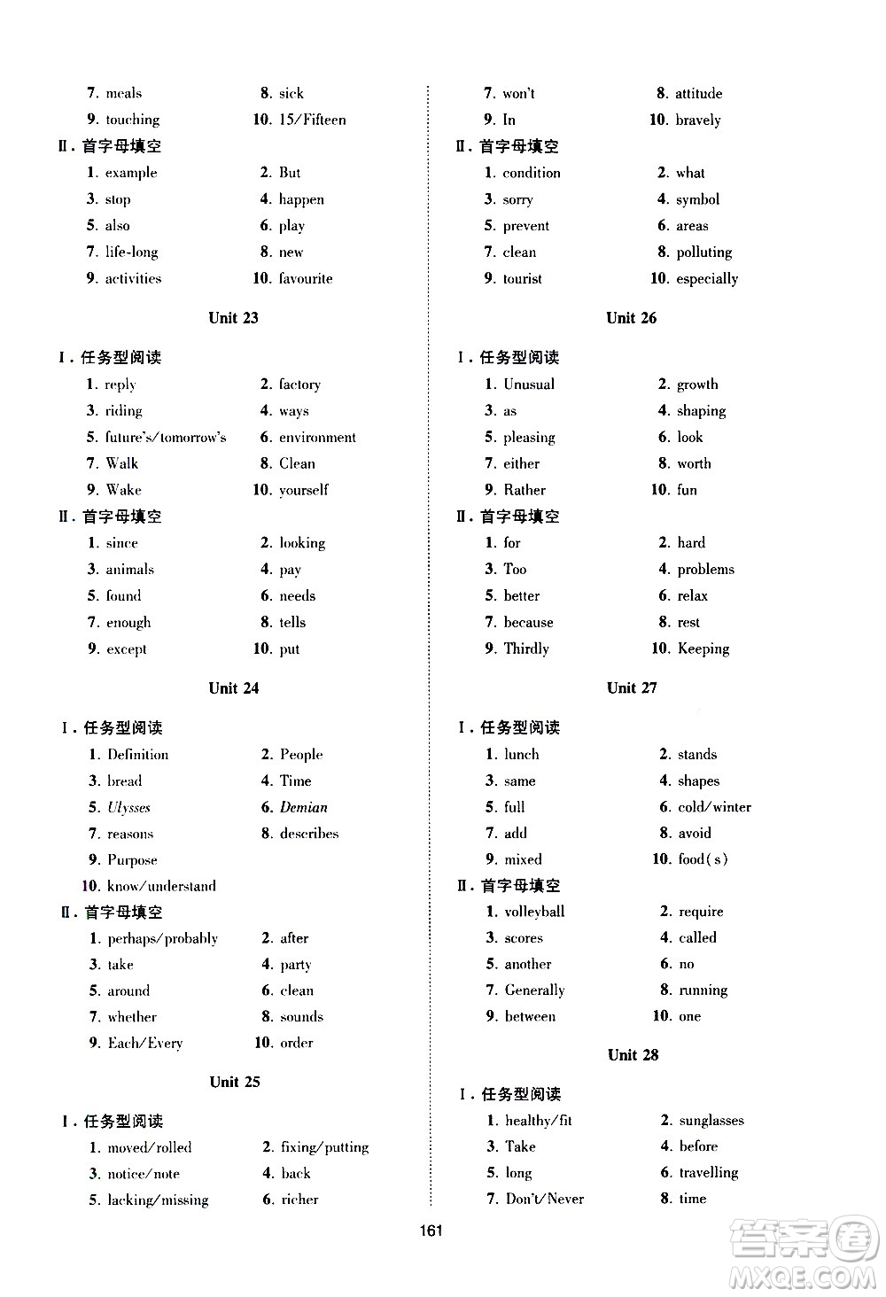 江蘇鳳凰科學技術出版社2021中考英語小題狂做提優(yōu)版通用版答案