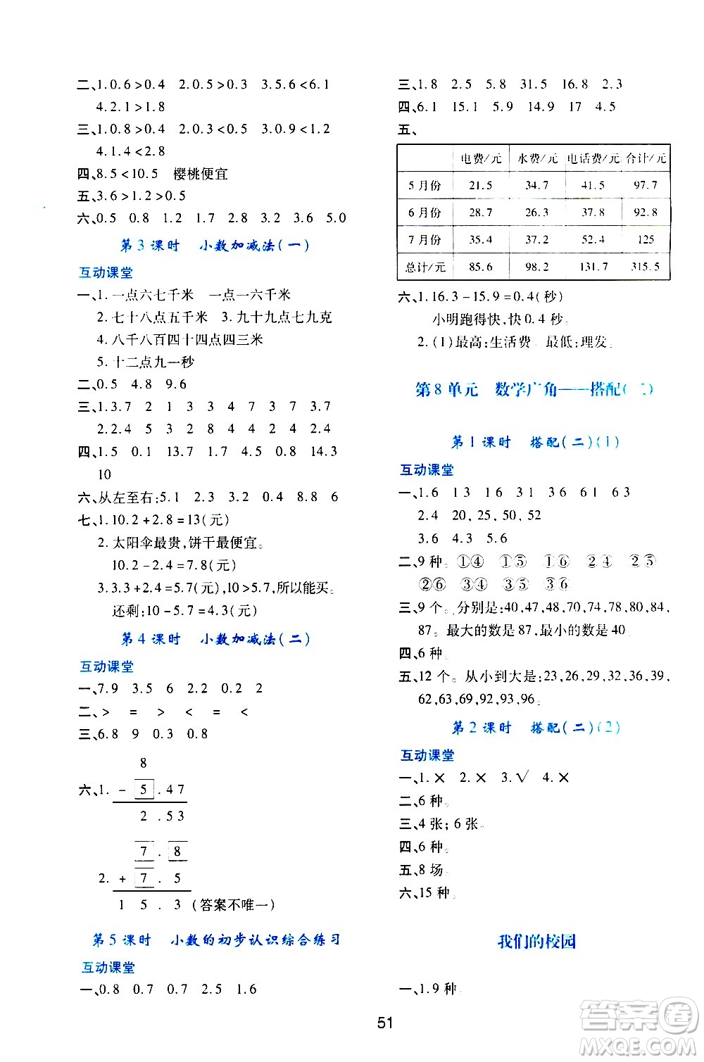 陜西人民教育出版社2021新課程學(xué)習(xí)與評價三年級數(shù)學(xué)下A人教版答案