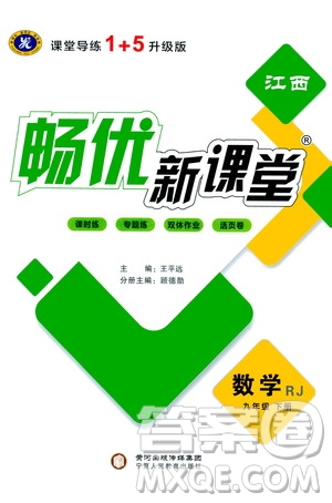 寧夏人民教育出版社2021暢優(yōu)新課堂九年級數學下冊人教版江西專版答案