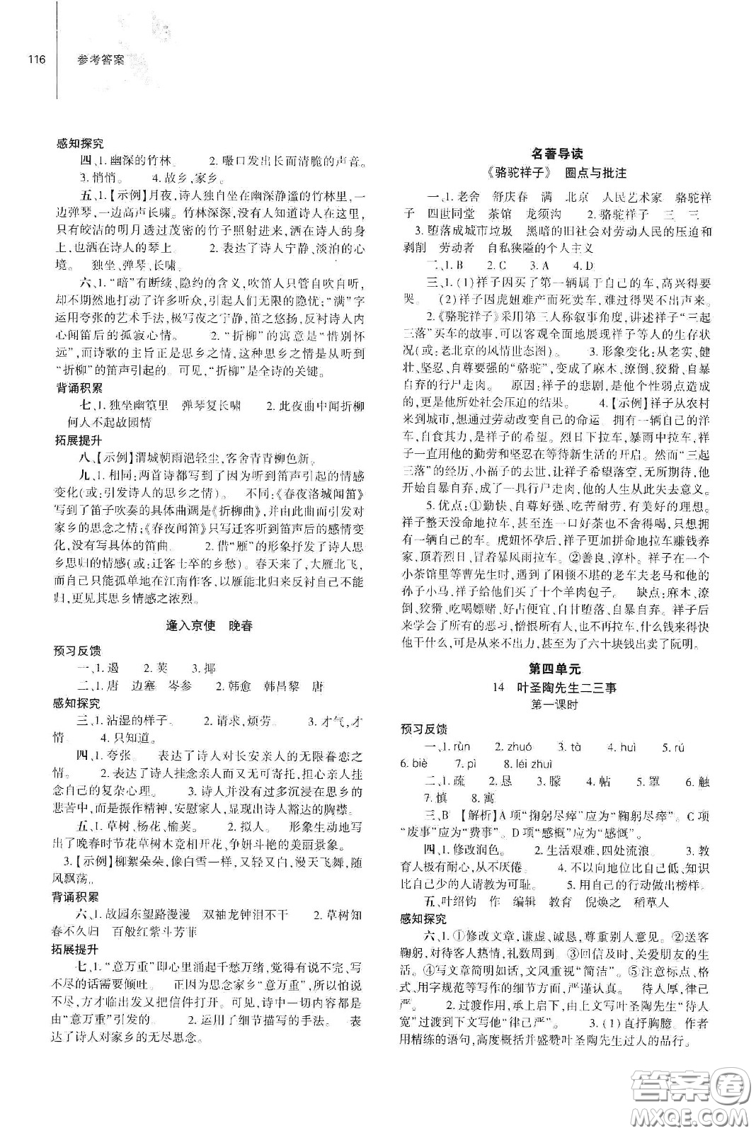 大象出版社2021初中同步練習(xí)冊七年級語文下冊人教版山東省內(nèi)答案