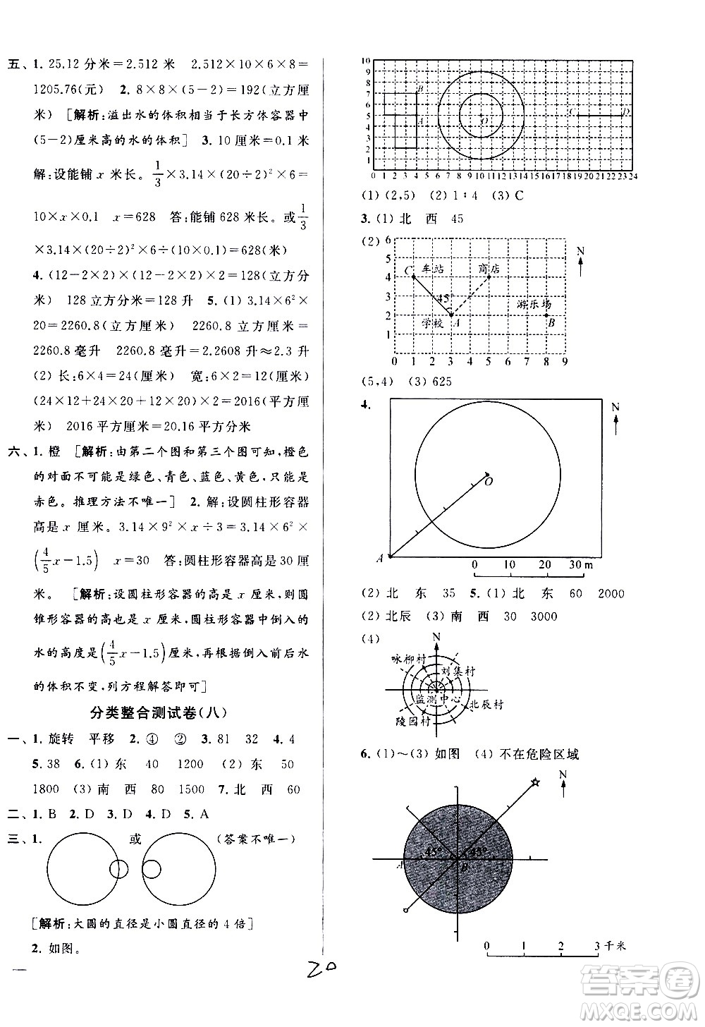 新世紀(jì)出版社2021亮點給力大試卷數(shù)學(xué)六年級下冊江蘇國際版答案