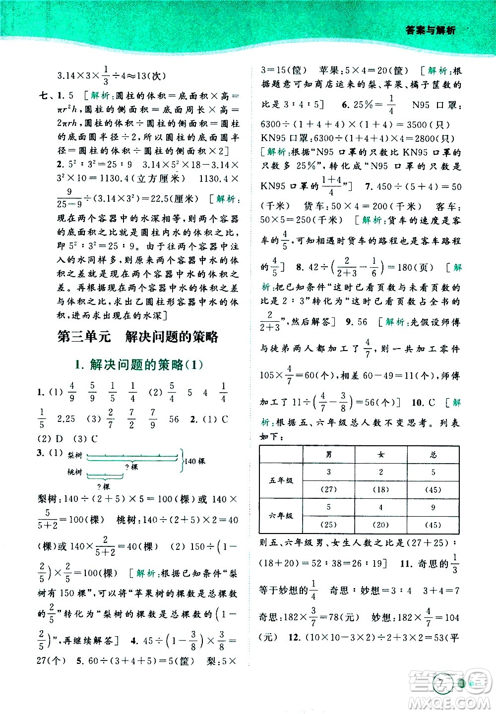 北京教育出版社2021亮點給力提優(yōu)班多維互動空間數(shù)學六年級下冊江蘇版答案