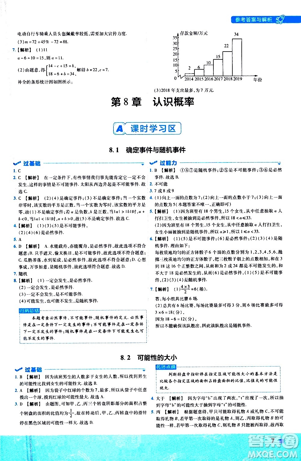 南京師范大學出版社2021版一遍過初中數學八年級下冊SK蘇科版答案