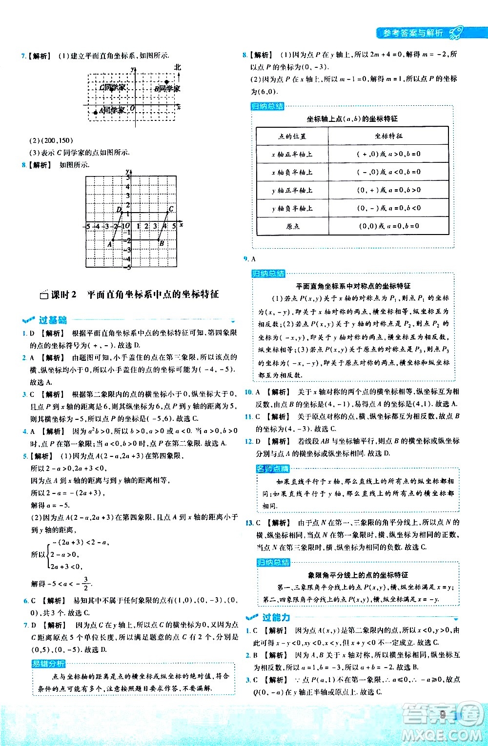 南京師范大學出版社2021版一遍過初中數(shù)學八年級下冊JJ冀教版答案