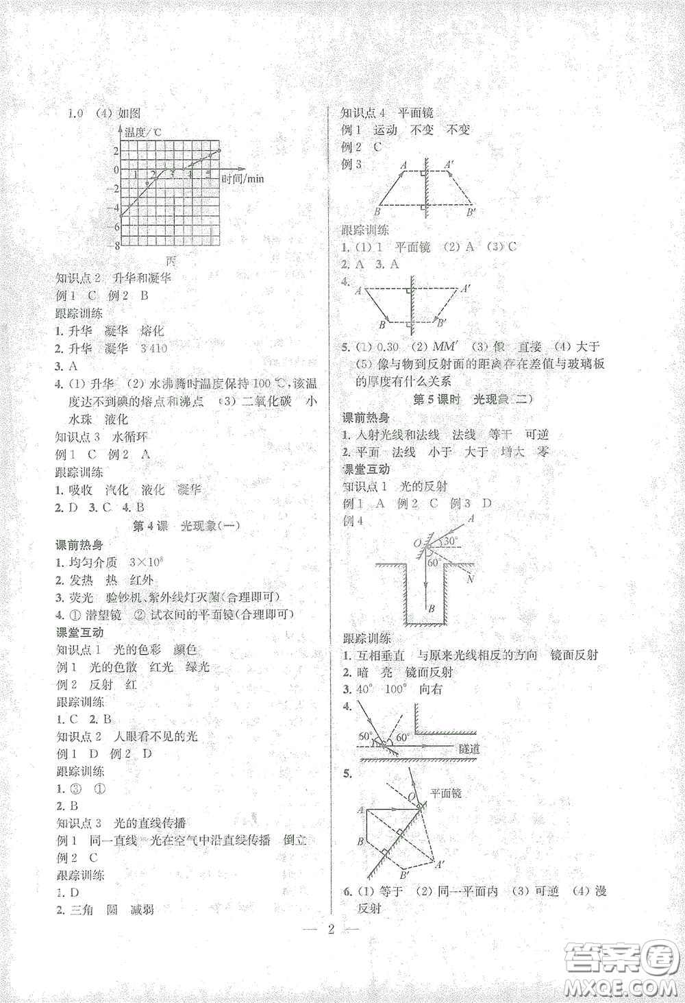 蘇州大學(xué)出版社2021金鑰匙1+1中考總復(fù)習(xí)物理國標(biāo)江蘇版答案