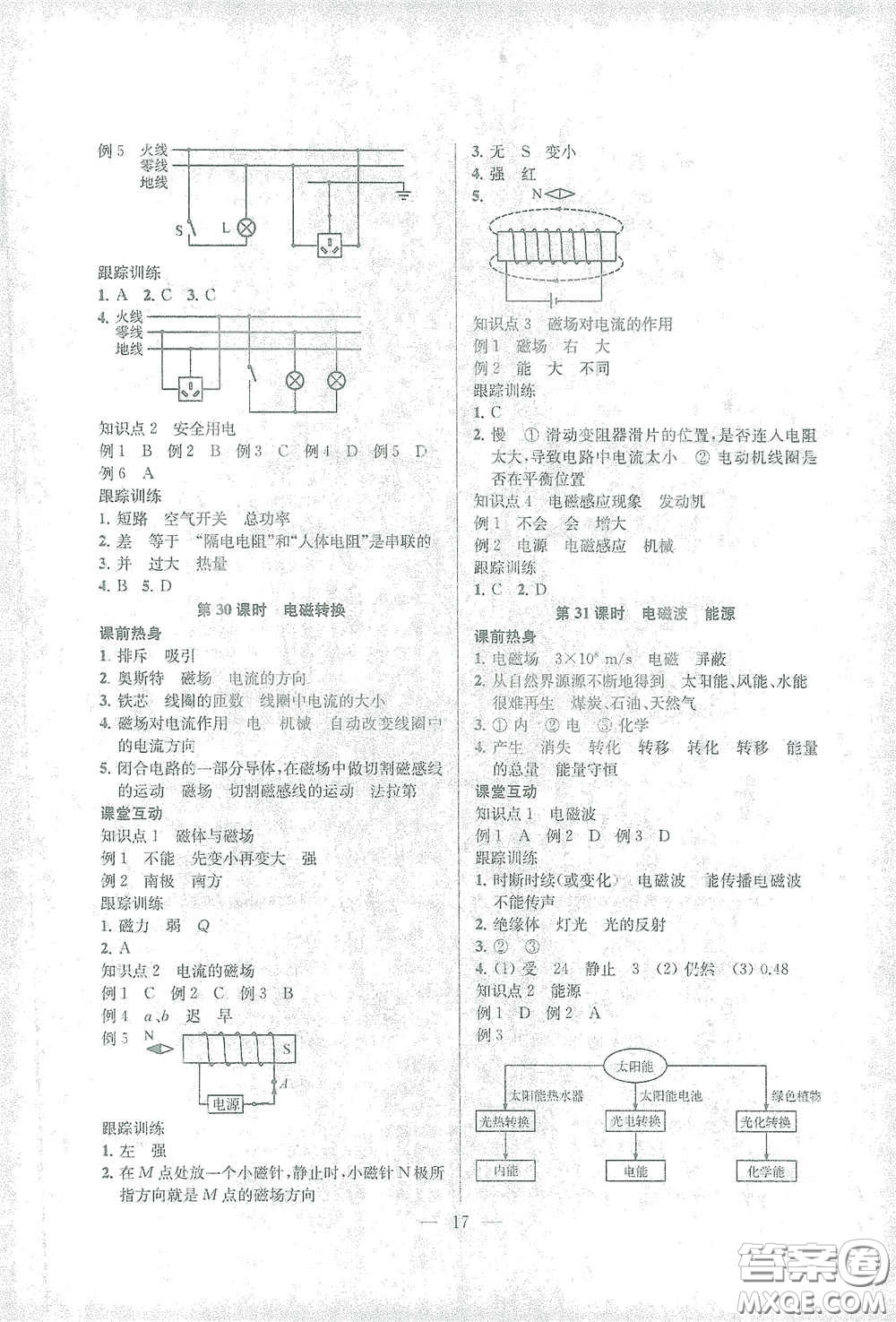 蘇州大學(xué)出版社2021金鑰匙1+1中考總復(fù)習(xí)物理國標(biāo)江蘇版答案