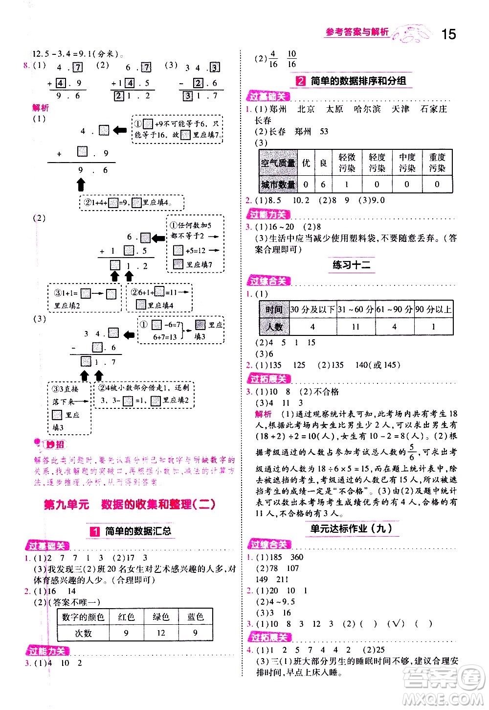 南京師范大學(xué)出版社2021春季一遍過小學(xué)數(shù)學(xué)三年級下冊SJ蘇教版答案