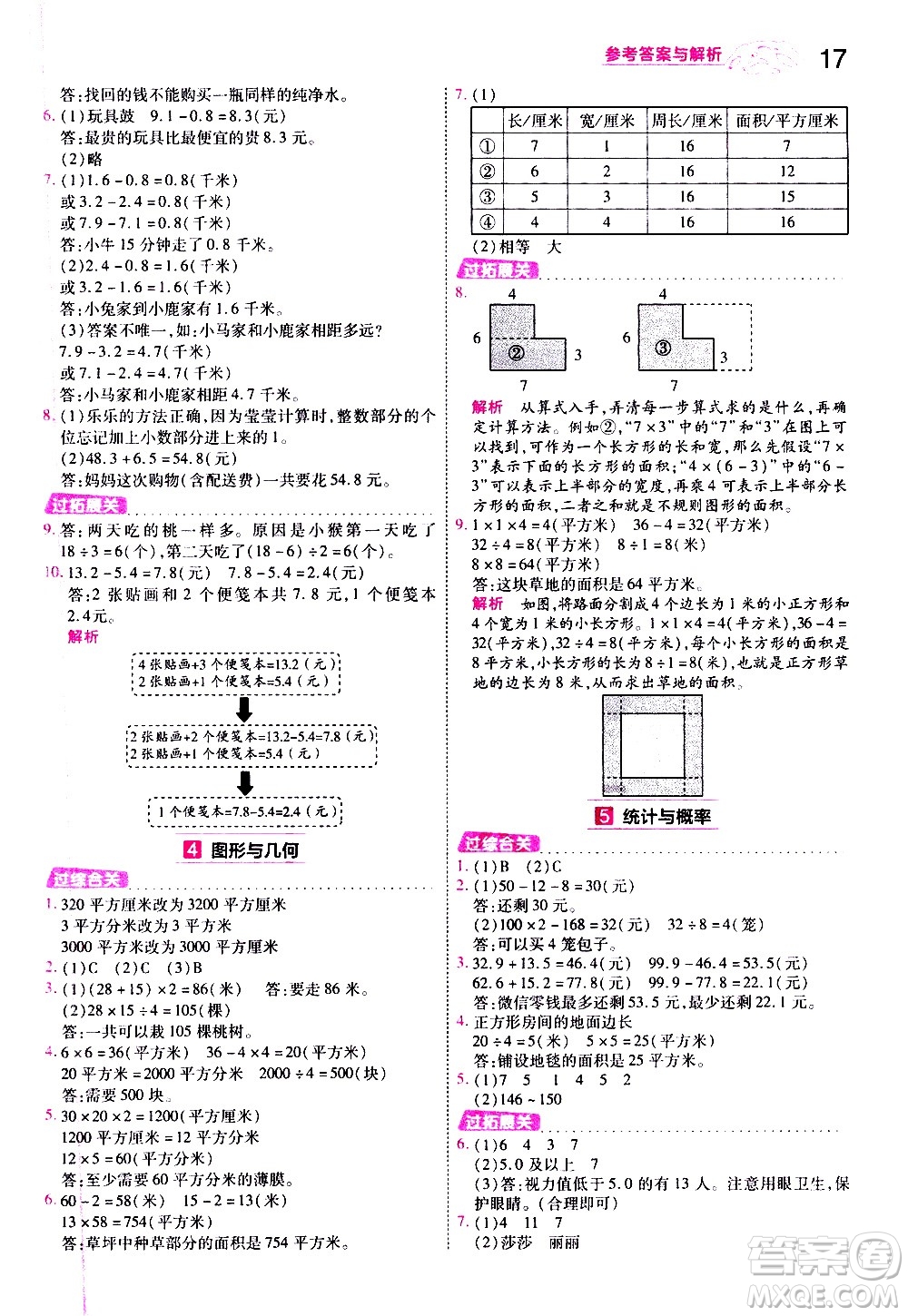 南京師范大學(xué)出版社2021春季一遍過小學(xué)數(shù)學(xué)三年級下冊SJ蘇教版答案