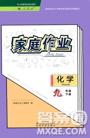 貴州人民出版社2021家庭作業(yè)九年級(jí)化學(xué)下冊人教版答案