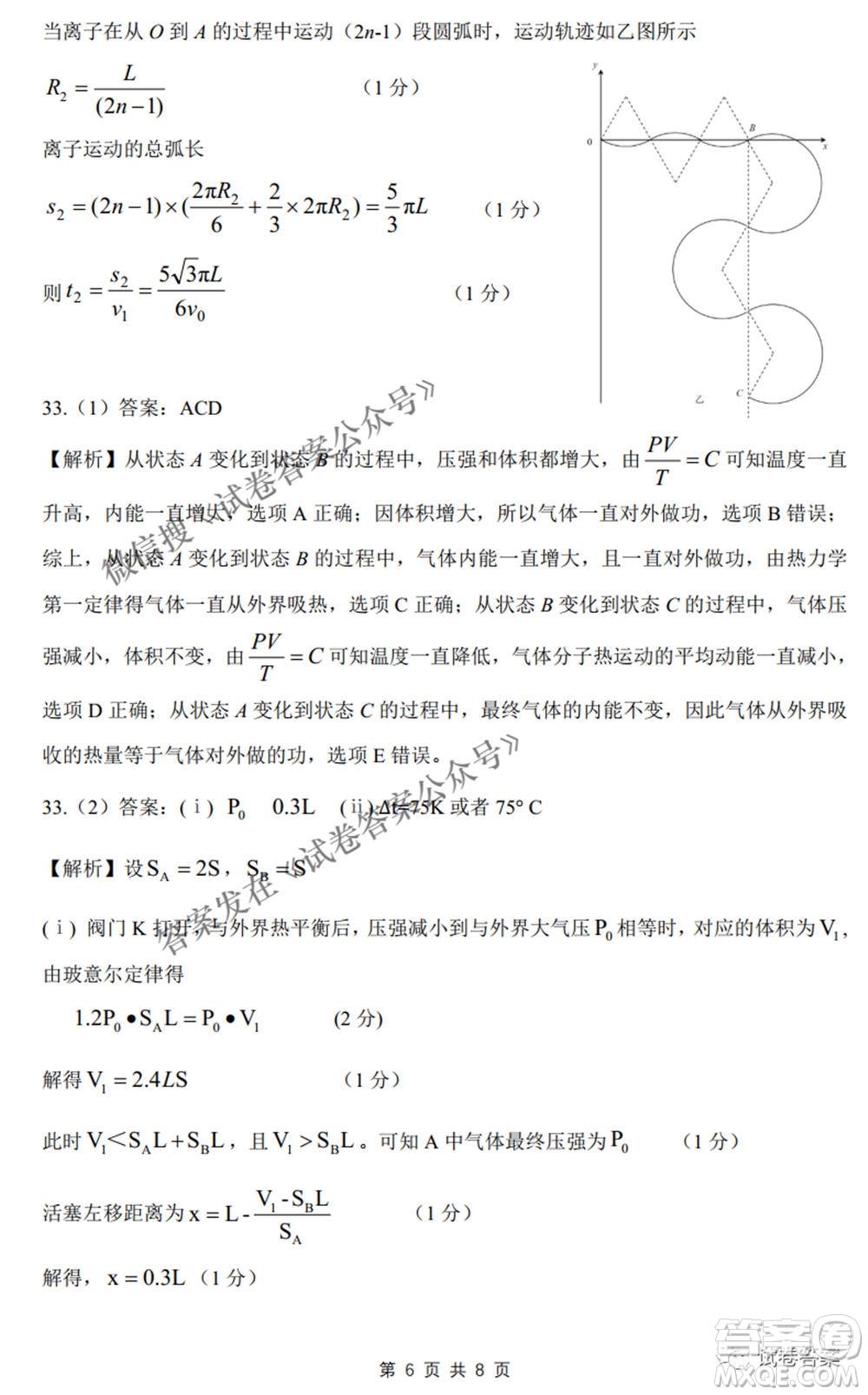 2021年晉中三模高三理科綜合試題及答案