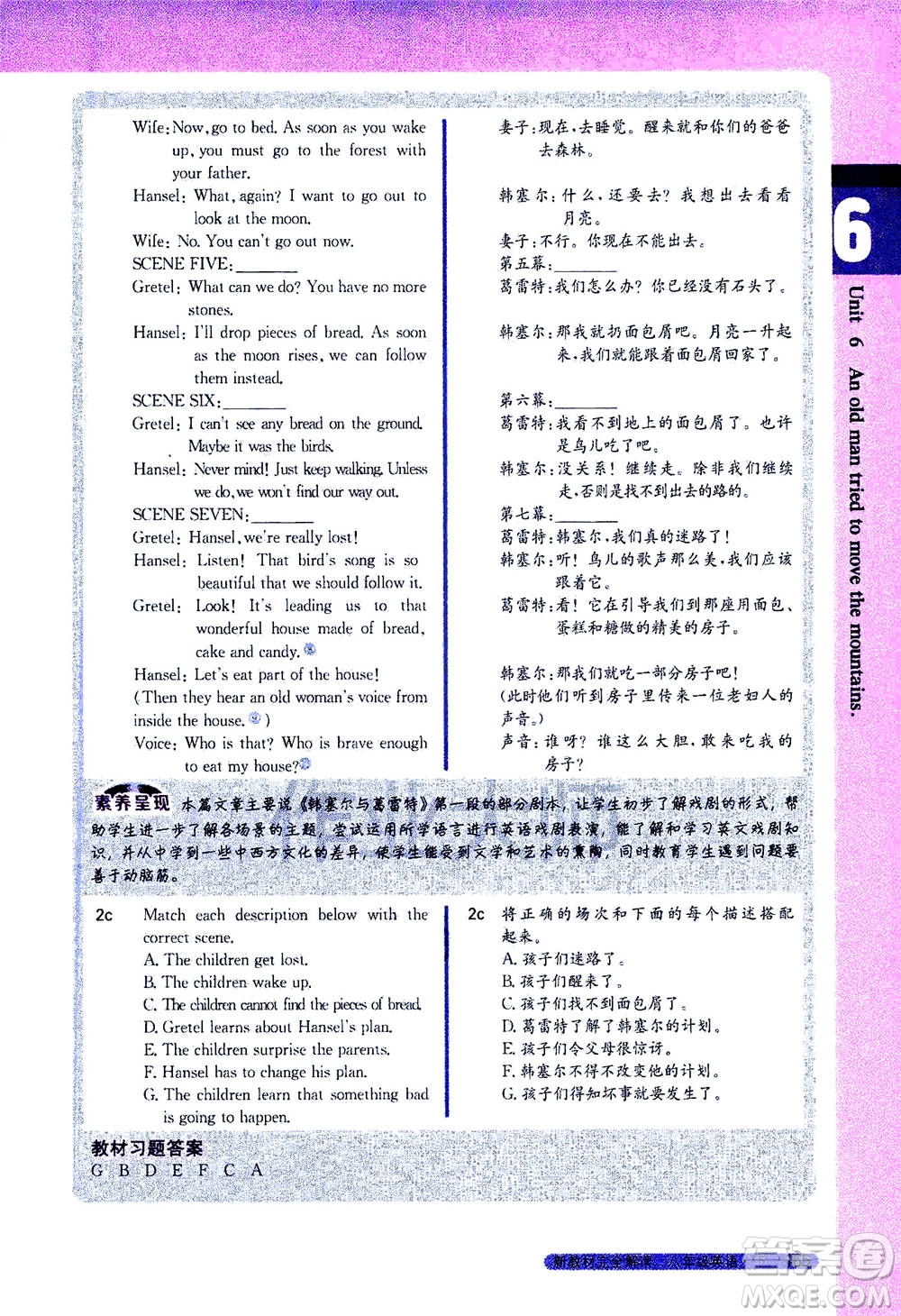 吉林人民出版社2021新教材完全解讀英語八年級下新目標(biāo)人教版答案