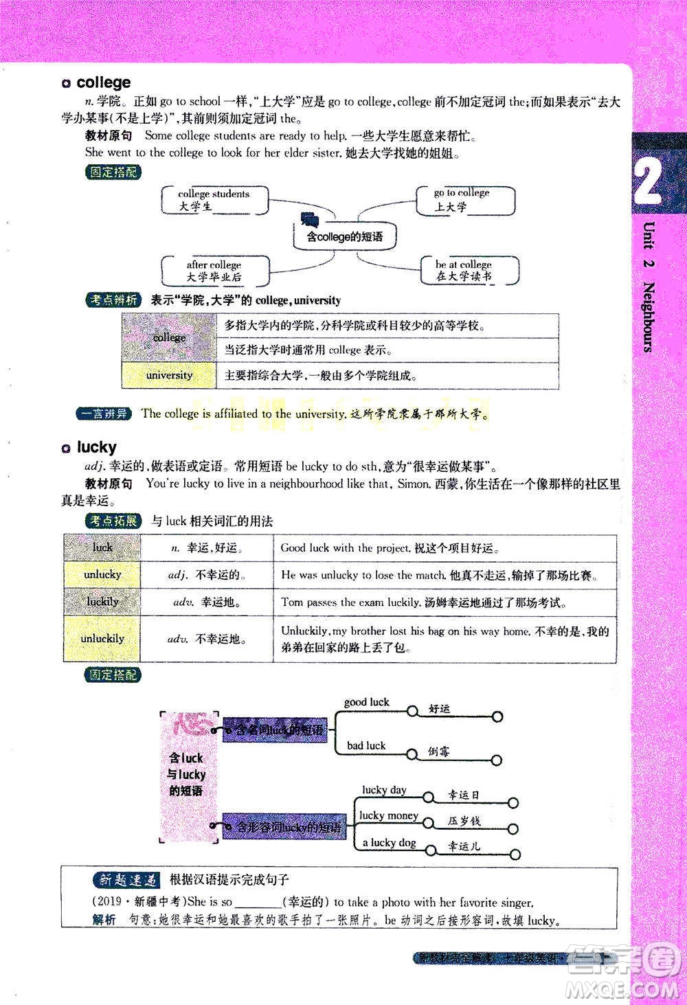 吉林人民出版社2021新教材完全解讀英語(yǔ)七年級(jí)下新課標(biāo)譯林版答案