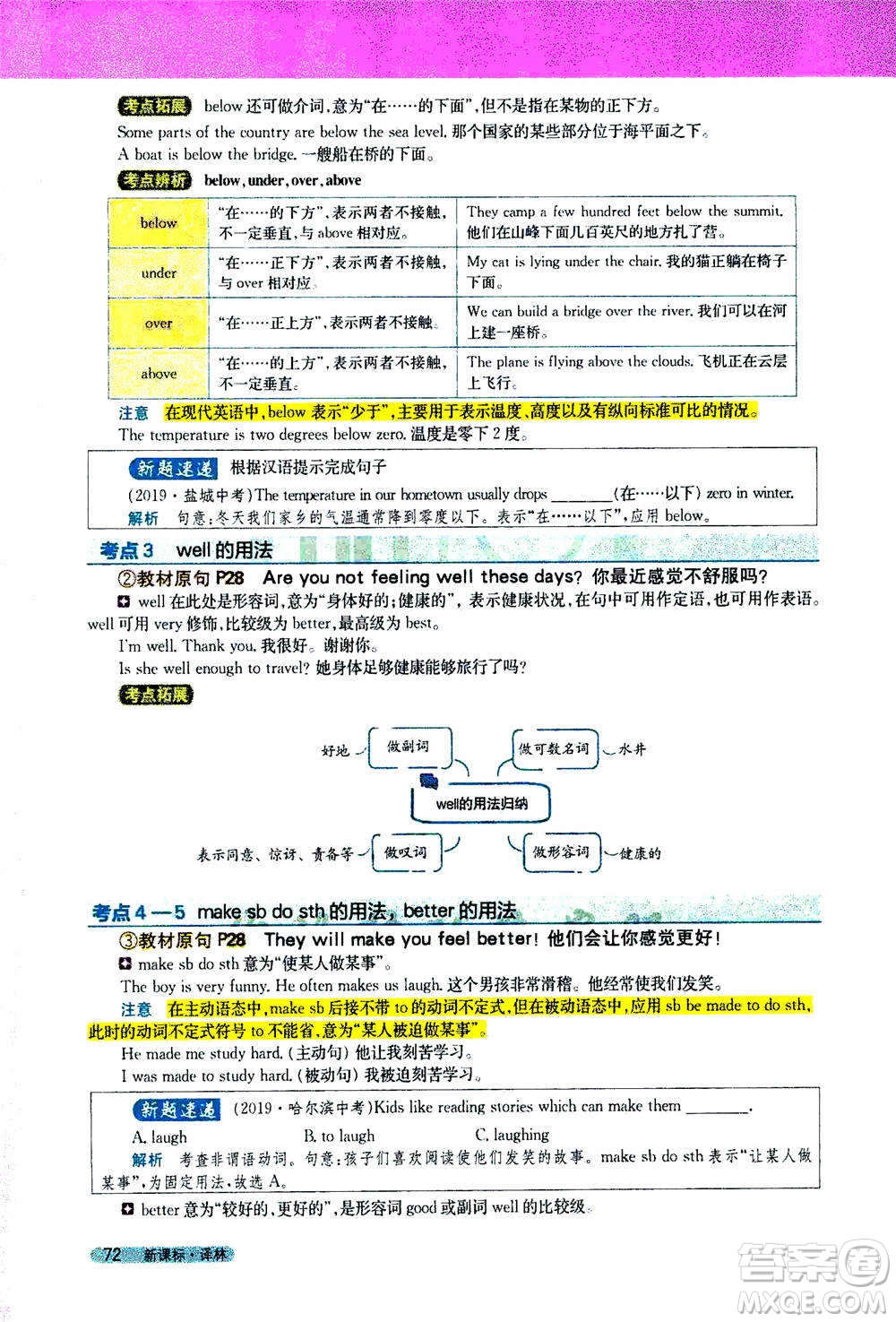 吉林人民出版社2021新教材完全解讀英語(yǔ)七年級(jí)下新課標(biāo)譯林版答案