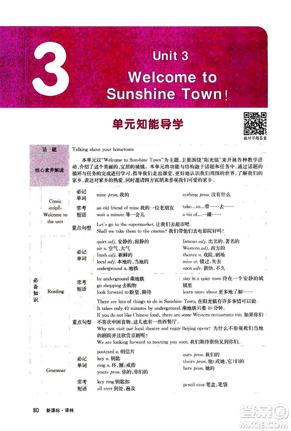 吉林人民出版社2021新教材完全解讀英語(yǔ)七年級(jí)下新課標(biāo)譯林版答案