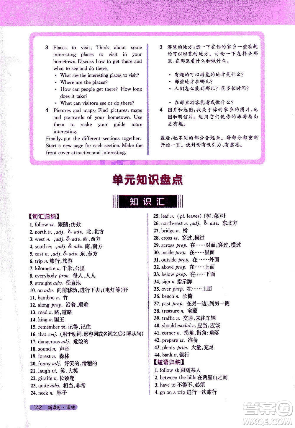 吉林人民出版社2021新教材完全解讀英語(yǔ)七年級(jí)下新課標(biāo)譯林版答案