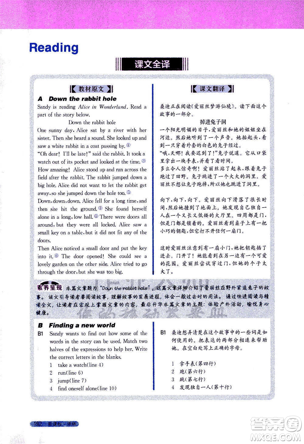 吉林人民出版社2021新教材完全解讀英語(yǔ)七年級(jí)下新課標(biāo)譯林版答案