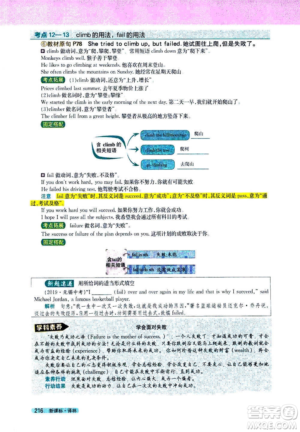 吉林人民出版社2021新教材完全解讀英語(yǔ)七年級(jí)下新課標(biāo)譯林版答案