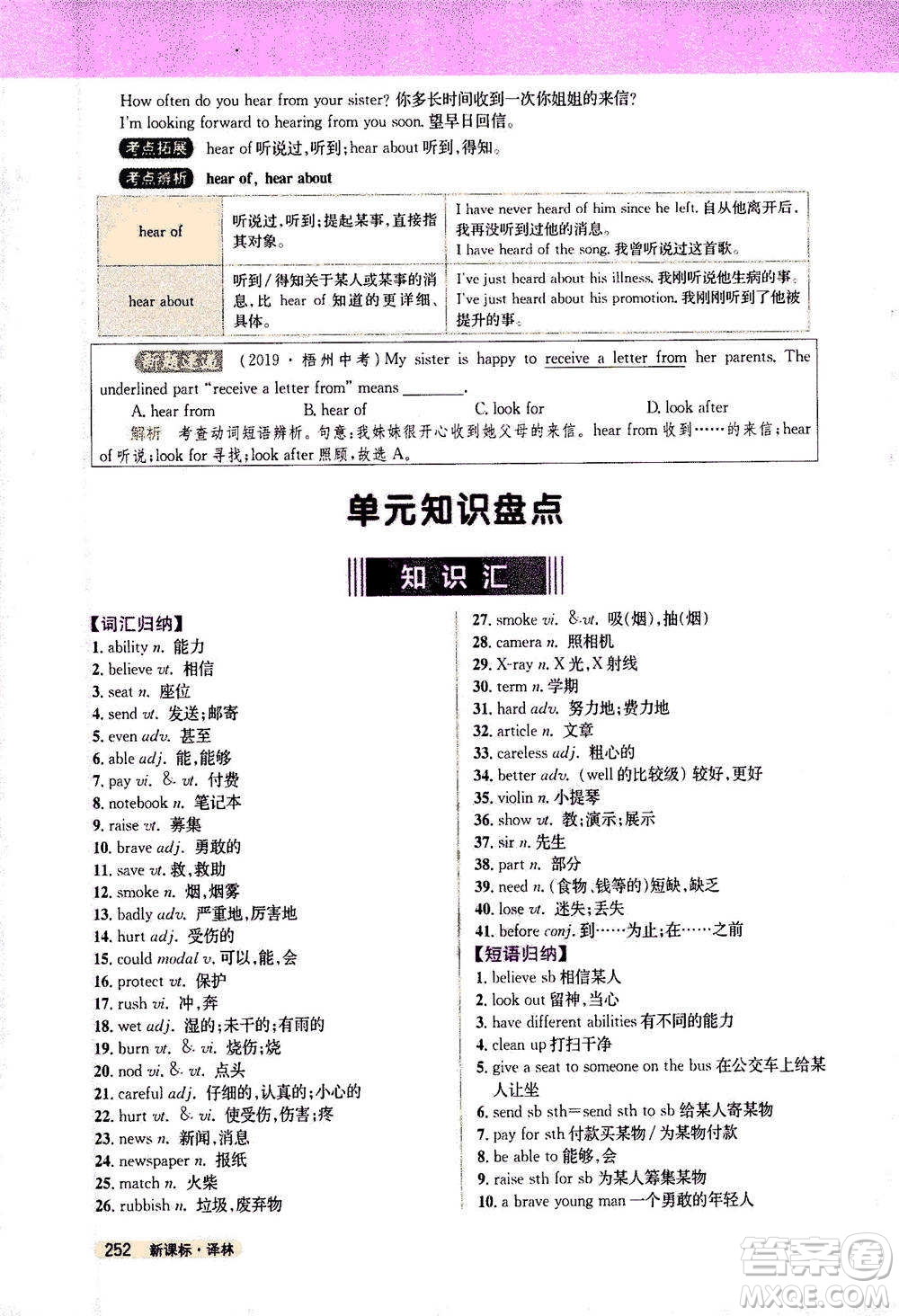 吉林人民出版社2021新教材完全解讀英語(yǔ)七年級(jí)下新課標(biāo)譯林版答案