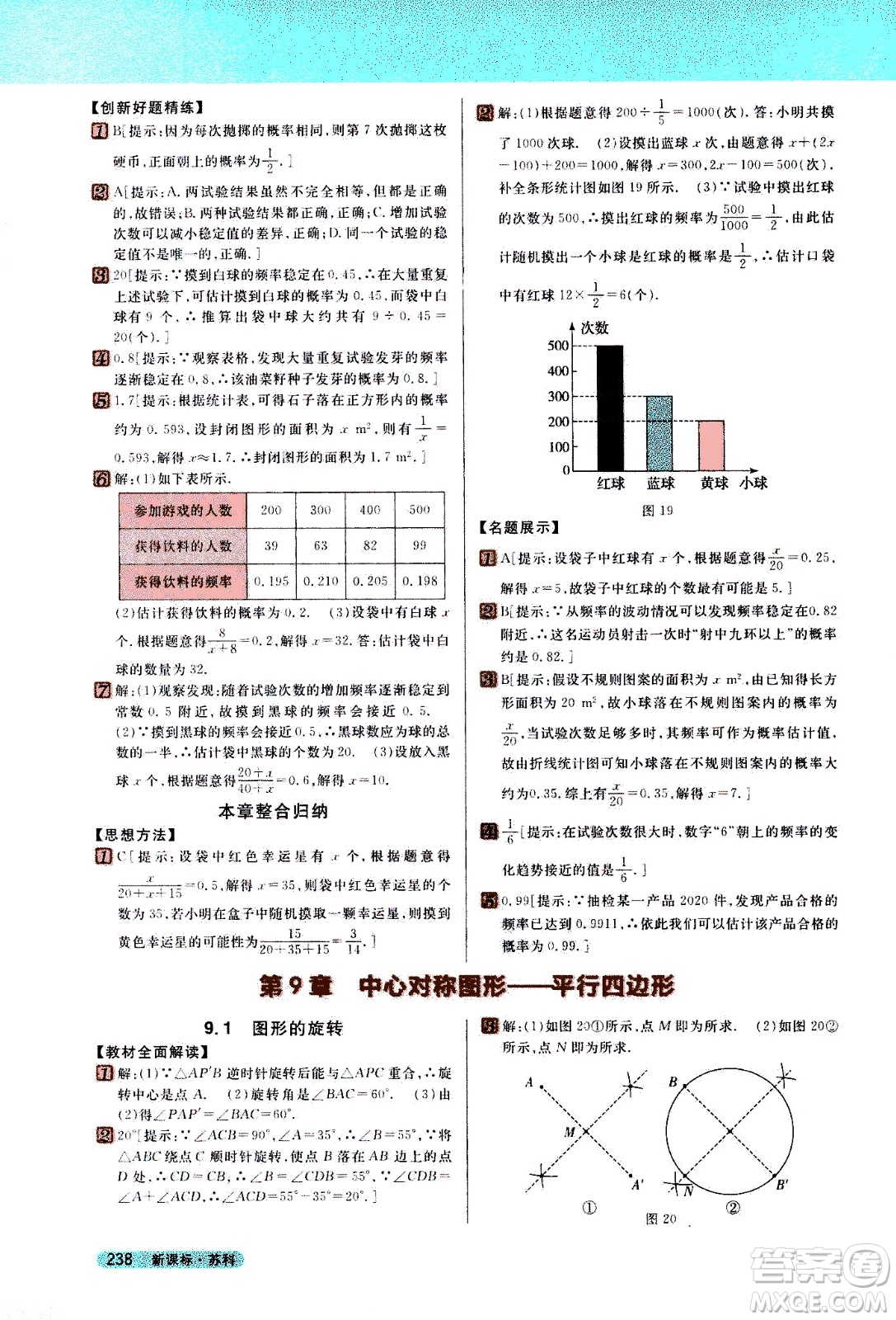 吉林人民出版社2021新教材完全解讀數學八年級下新課標蘇科版答案