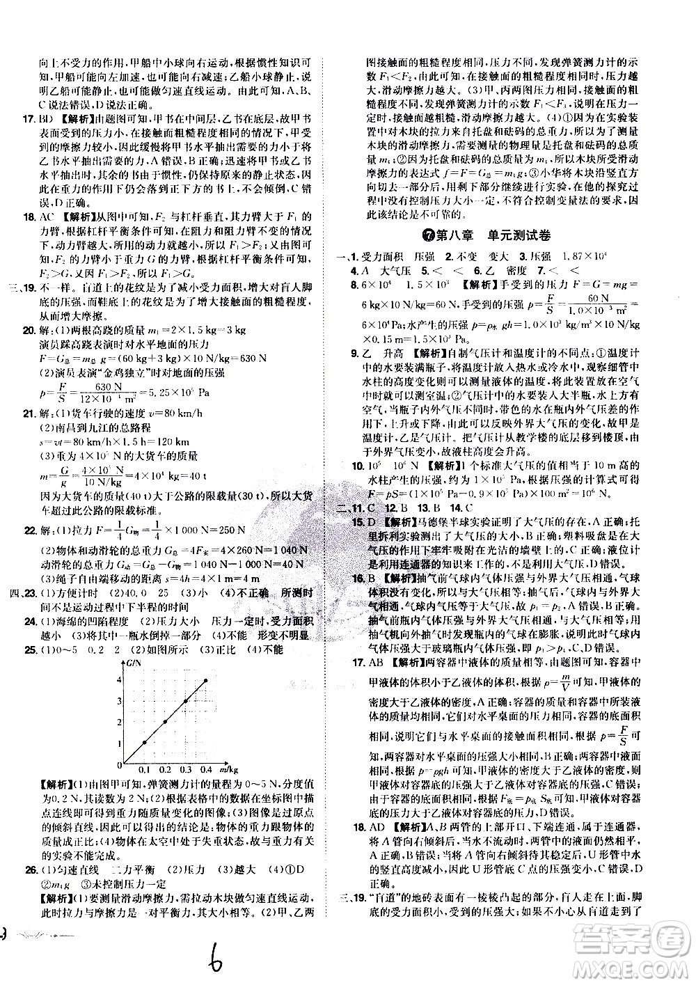 黑龍江美術(shù)出版社2021魔力一卷通物理八年級下冊HY滬粵版答案