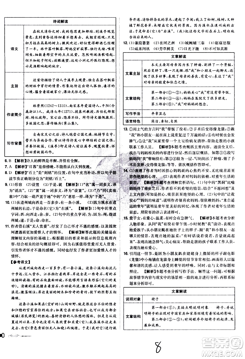 黑龍江美術(shù)出版社2021魔力一卷通語文八年級下冊RJ人教版答案