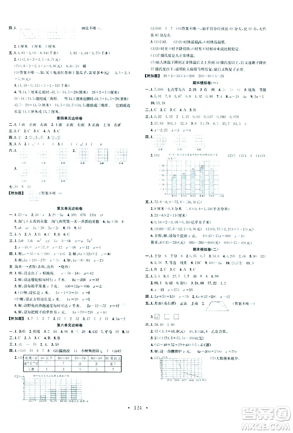 廣東經濟出版社2021名校課堂數學四年級下冊BSD北師大版答案