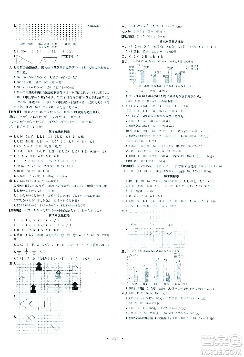 廣東經(jīng)濟(jì)出版社2021名校課堂數(shù)學(xué)四年級下冊R人教版答案