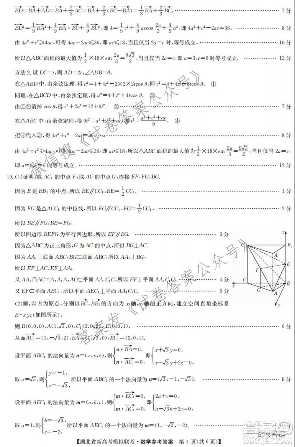 2020-2021學(xué)年湖北省新高考模擬聯(lián)考數(shù)學(xué)試題及答案