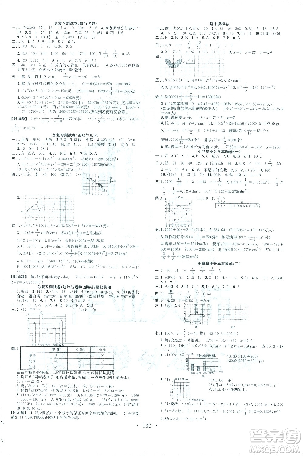 廣東經(jīng)濟(jì)出版社2021名校課堂數(shù)學(xué)六年級下冊BSD北師大版答案