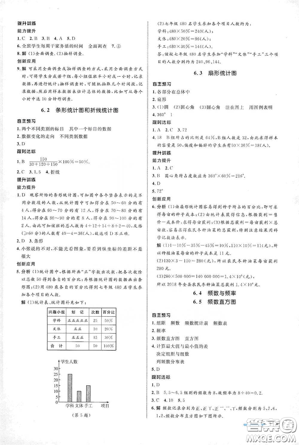 浙江教育出版社2021志鴻優(yōu)化系列叢書初中同步測(cè)控全優(yōu)設(shè)計(jì)七年級(jí)數(shù)學(xué)下冊(cè)浙滬版浙江專版答案