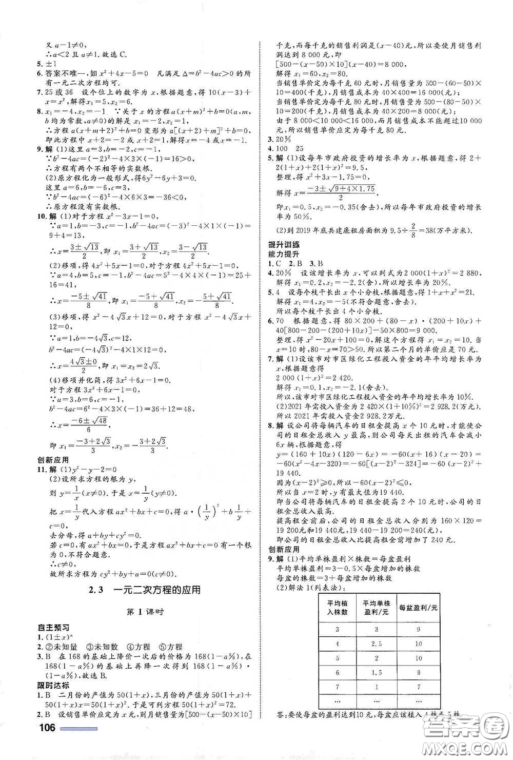 浙江教育出版社2021志鴻優(yōu)化系列叢書(shū)初中同步測(cè)控全優(yōu)設(shè)計(jì)八年級(jí)數(shù)學(xué)下冊(cè)浙滬版浙江專版答案