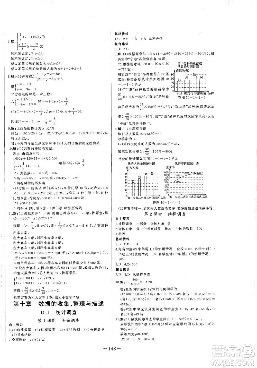 團(tuán)結(jié)出版社2021中華題王數(shù)學(xué)七年級(jí)下冊(cè)RJ人教版答案