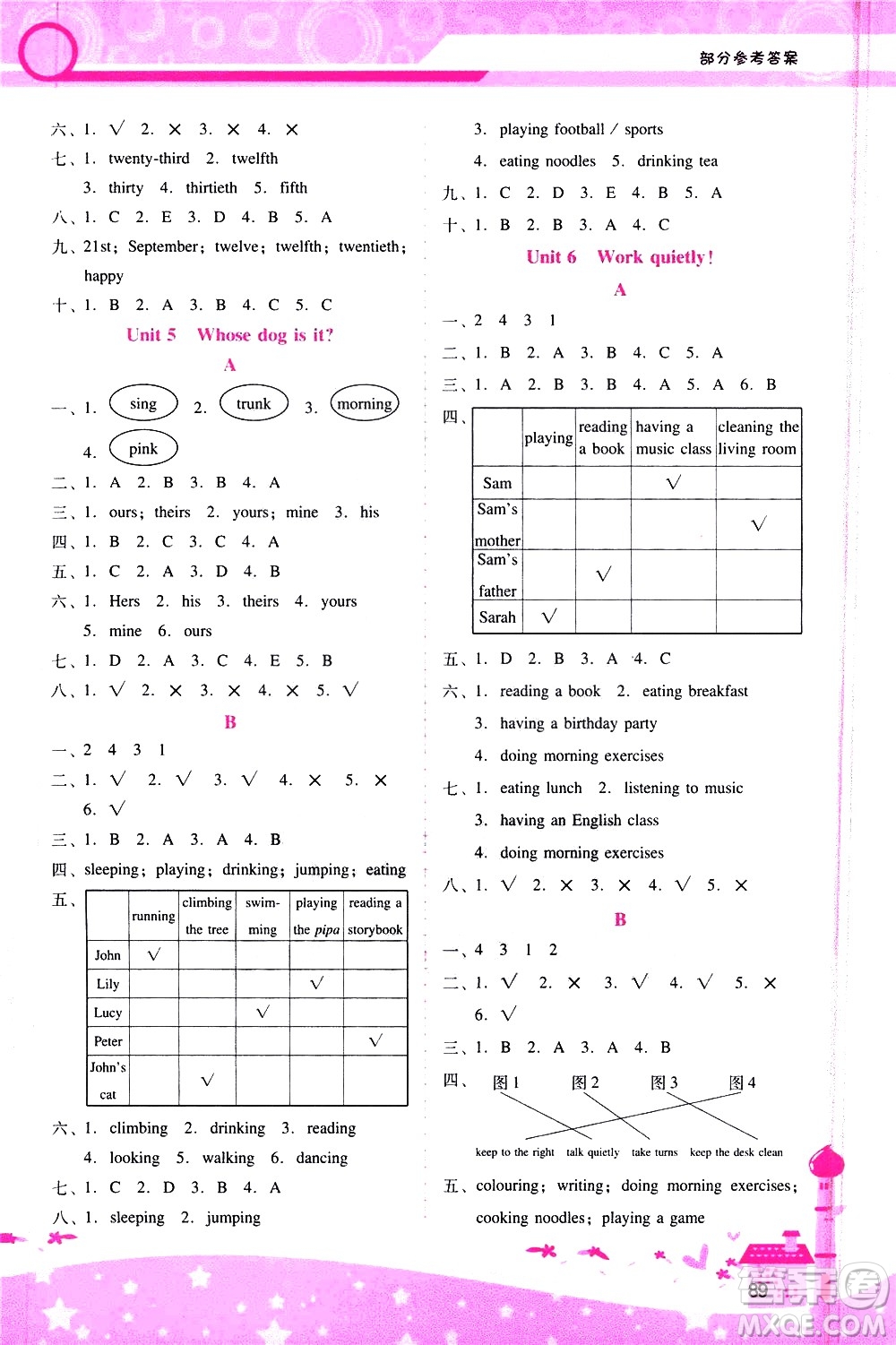 廣西師范大學出版社2021新課程學習輔導(dǎo)英語五年級下冊人教版答案