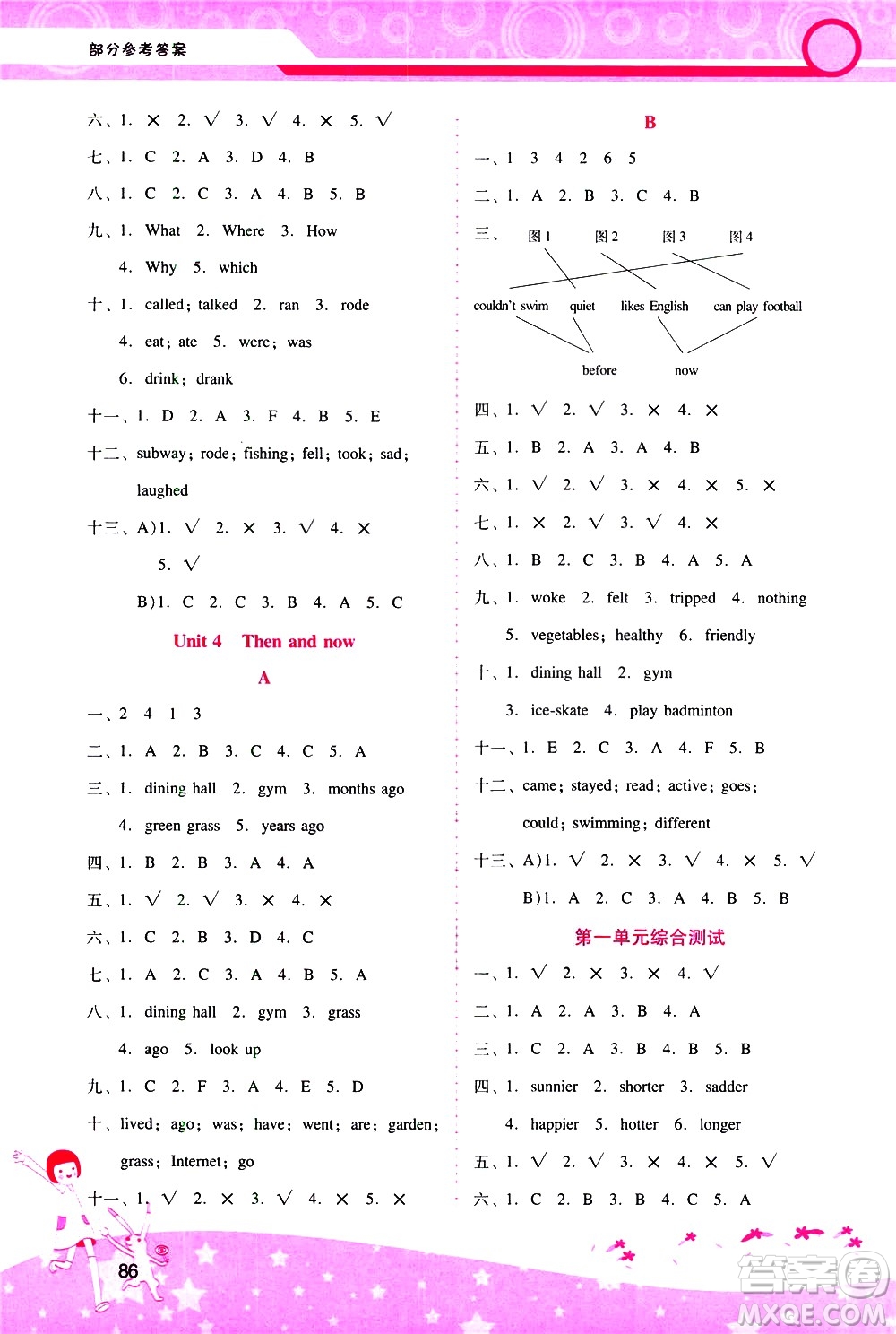 廣西師范大學(xué)出版社2021新課程學(xué)習(xí)輔導(dǎo)英語(yǔ)六年級(jí)下冊(cè)人教版答案