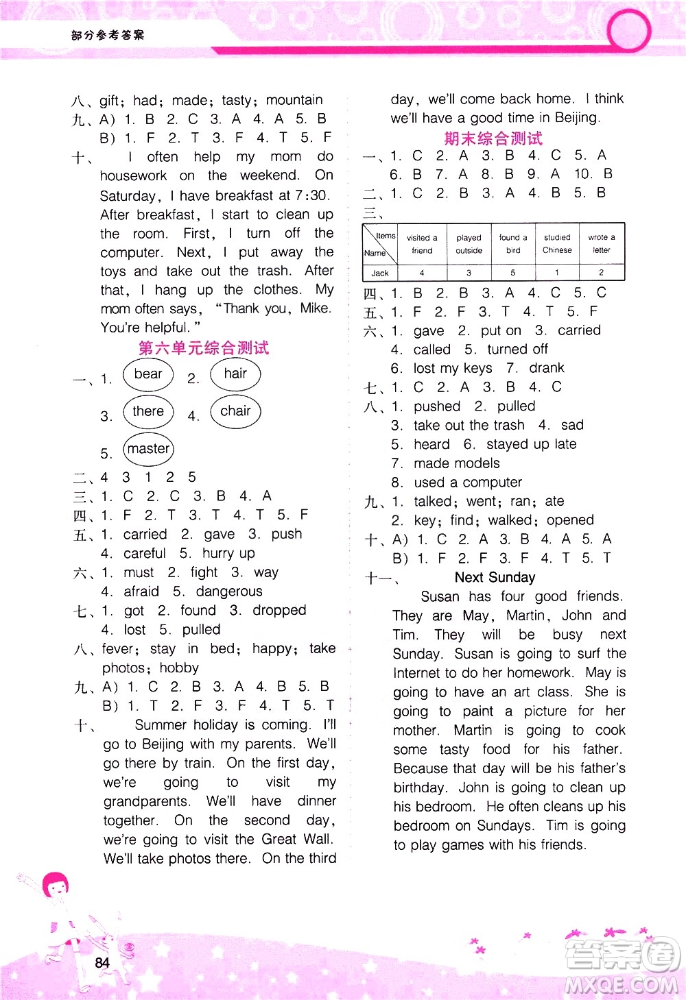 廣西師范大學(xué)出版社2021新課程學(xué)習(xí)輔導(dǎo)英語六年級(jí)下冊(cè)廣東人民版答案