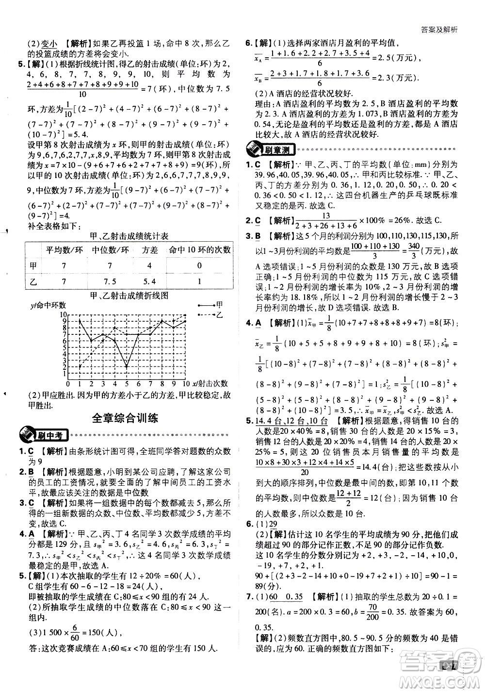 開明出版社2021版初中必刷題數(shù)學(xué)八年級(jí)下冊(cè)HK滬科版答案