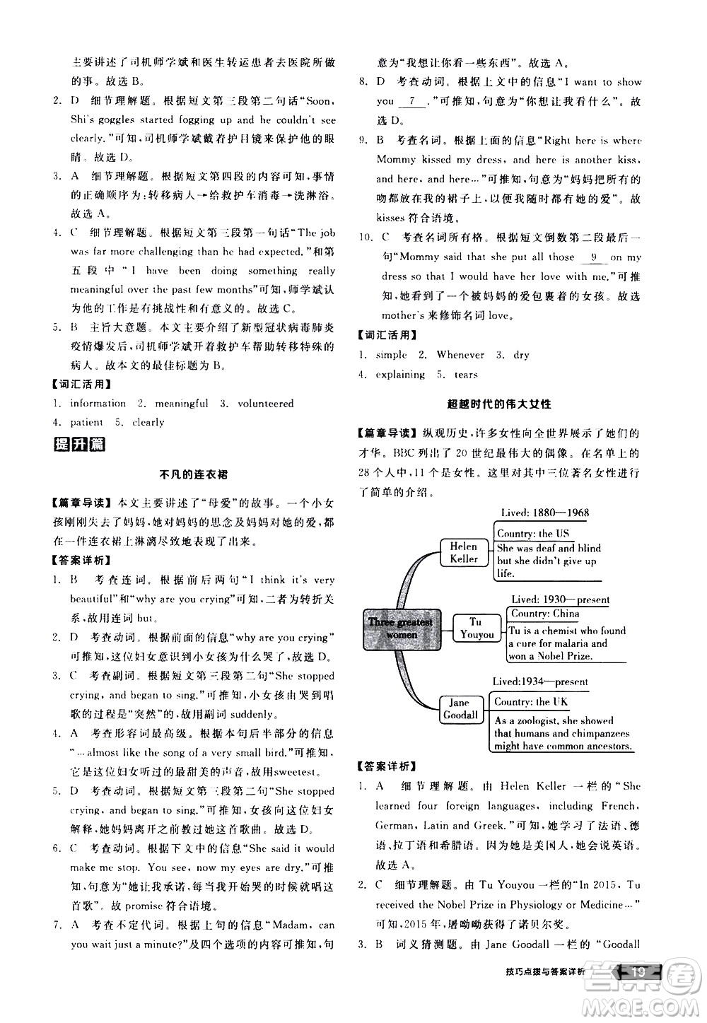 陽(yáng)光出版社2021練就優(yōu)等生英語(yǔ)完形填空閱讀理解九年級(jí)全一冊(cè)新課標(biāo)RJ人教版答案