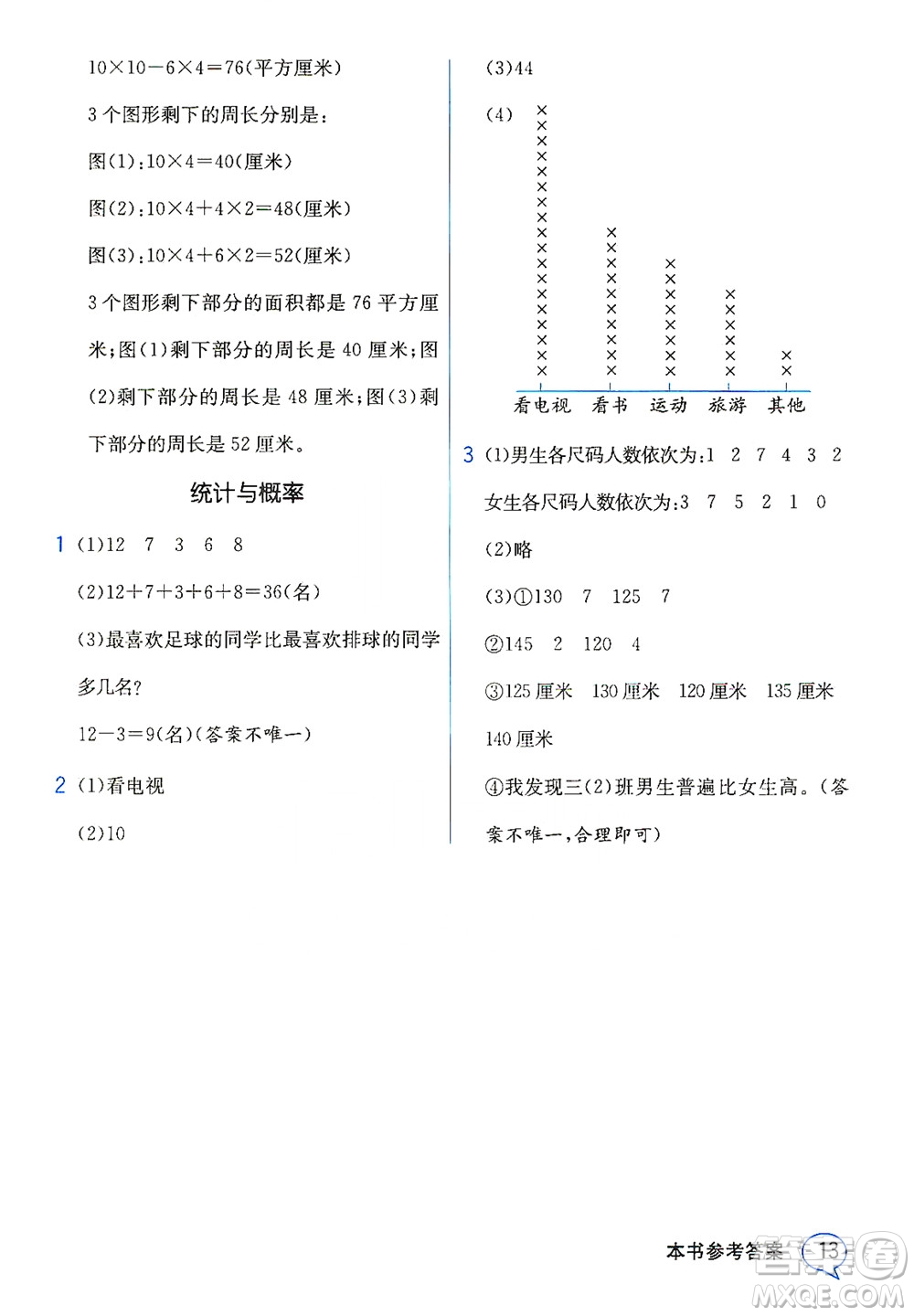 現(xiàn)代教育出版社2021教材解讀數(shù)學(xué)三年級(jí)下冊(cè)BS北師大版答案