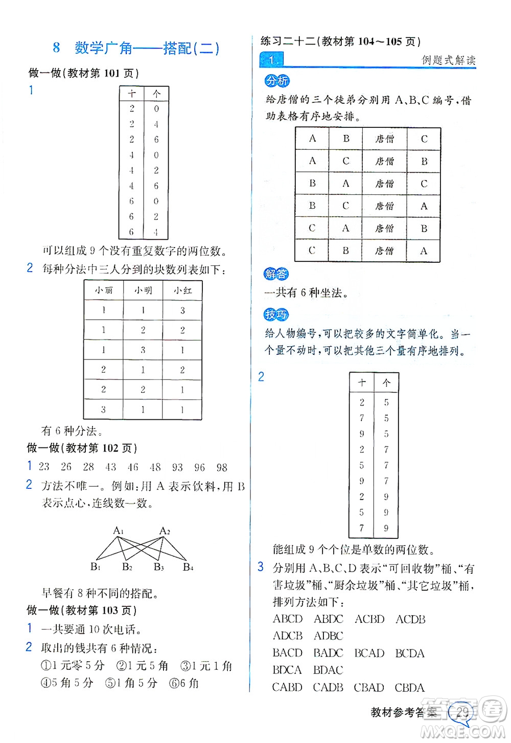 人民教育出版社2021教材解讀數(shù)學(xué)三年級(jí)下冊(cè)人教版答案