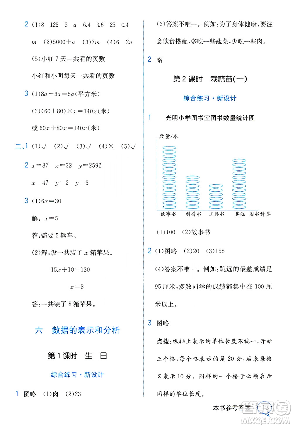 現(xiàn)代教育出版社2021教材解讀數(shù)學(xué)四年級(jí)下冊(cè)BS北師大版答案