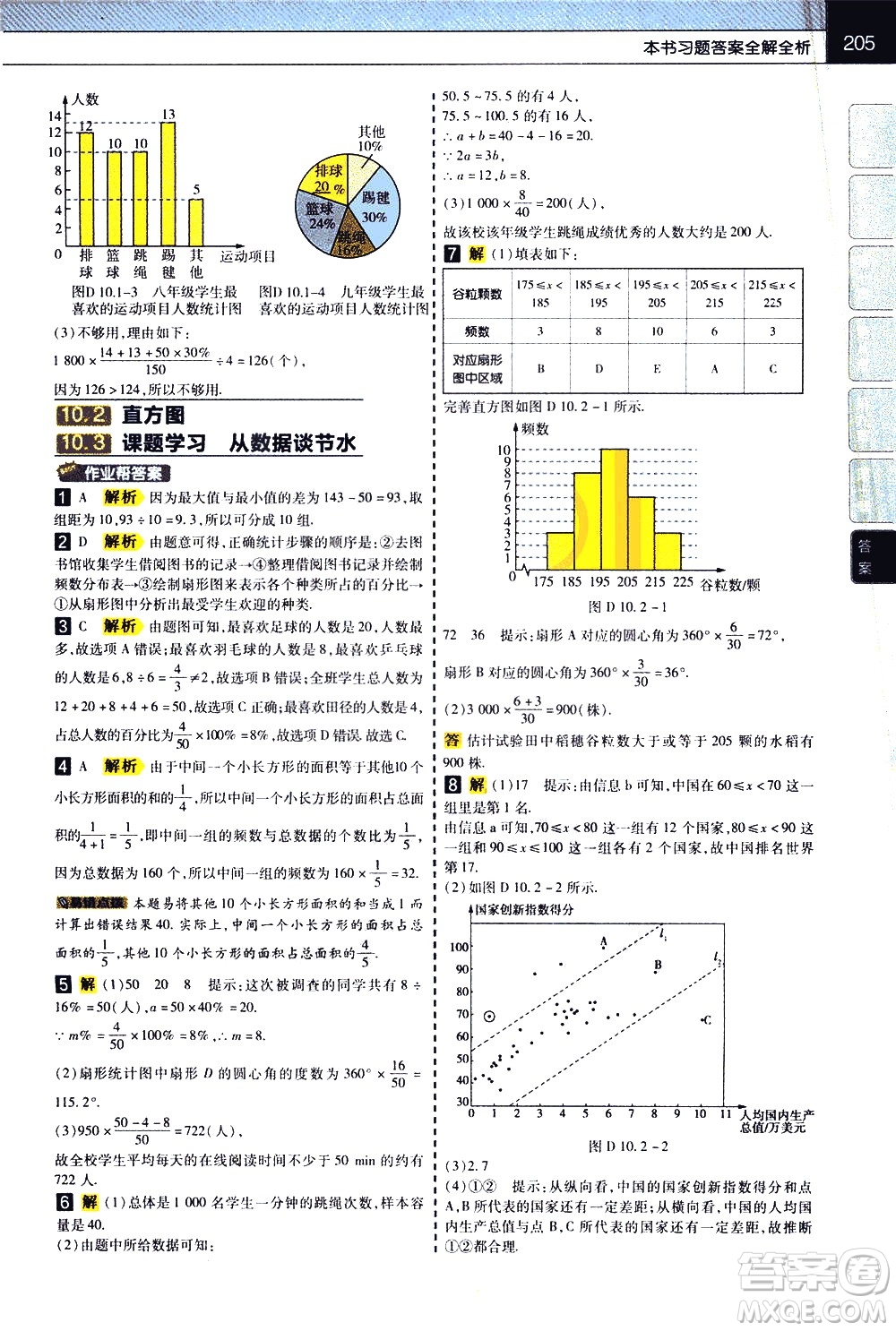 南京師范大學(xué)出版社2021教材幫初中數(shù)學(xué)七年級下冊RJ人教版答案