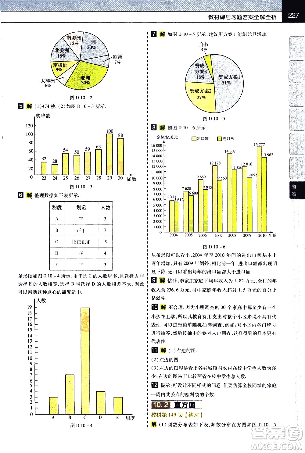 南京師范大學(xué)出版社2021教材幫初中數(shù)學(xué)七年級下冊RJ人教版答案