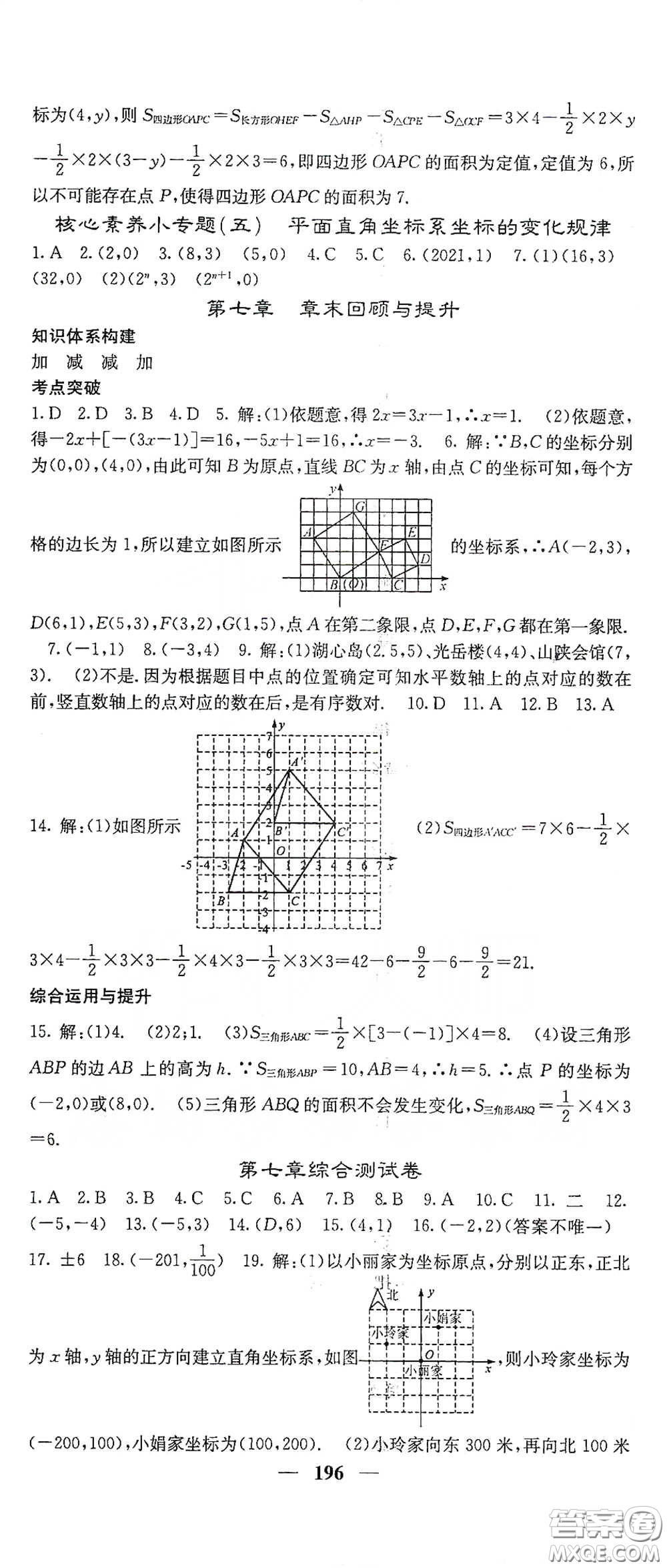 四川大學(xué)出版社2021梯田文化課堂點(diǎn)睛七年級數(shù)學(xué)下冊人教版答案