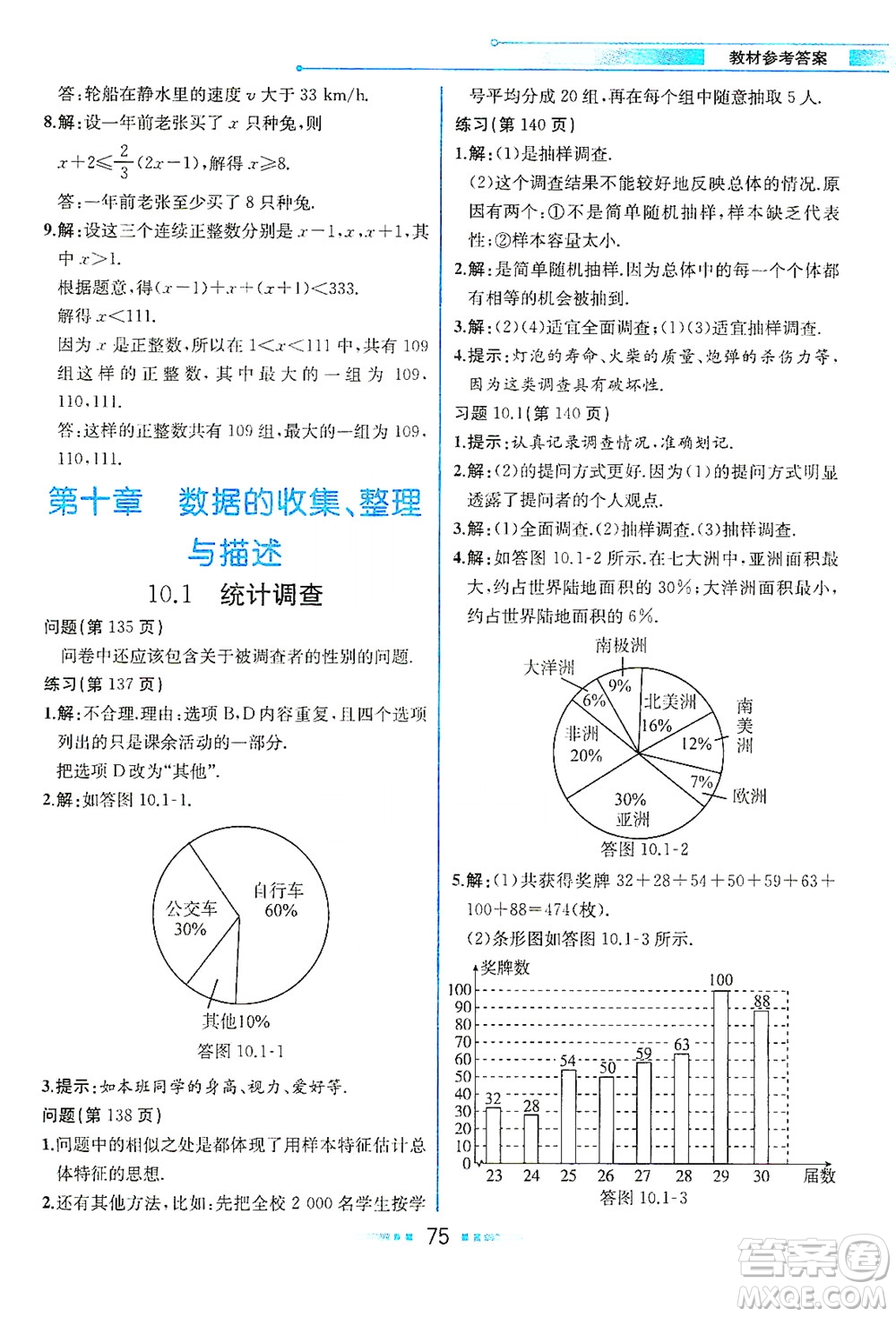 人民教育出版社2021教材解讀數(shù)學七年級下冊人教版答案