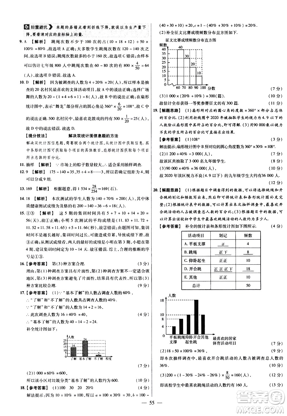 延邊教育出版社2021版金考卷活頁題選名師名題單元雙測卷數學七年級下冊RJ人教版答案